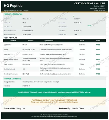 Melanotan 2 COA